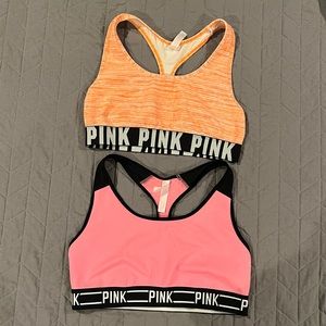 Set of TWO Victorias Secret PINK sports bras